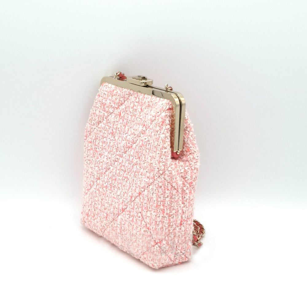 Chanel Tweed Phone Holder Chain Crossbody Bag (3912242)
