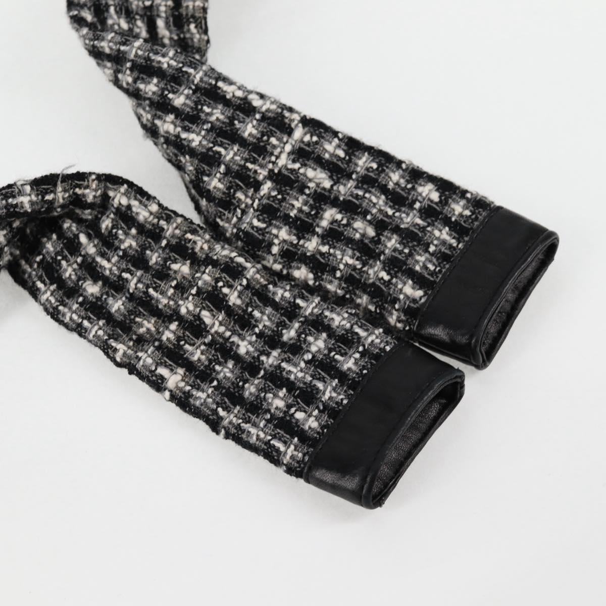 Chanel Girl Chanel Jacket Shoulder Bag Tweed Black White Cc