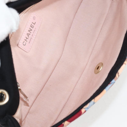 Chanel Chain Matelasse Shoulder Bag Canvas Black Cc