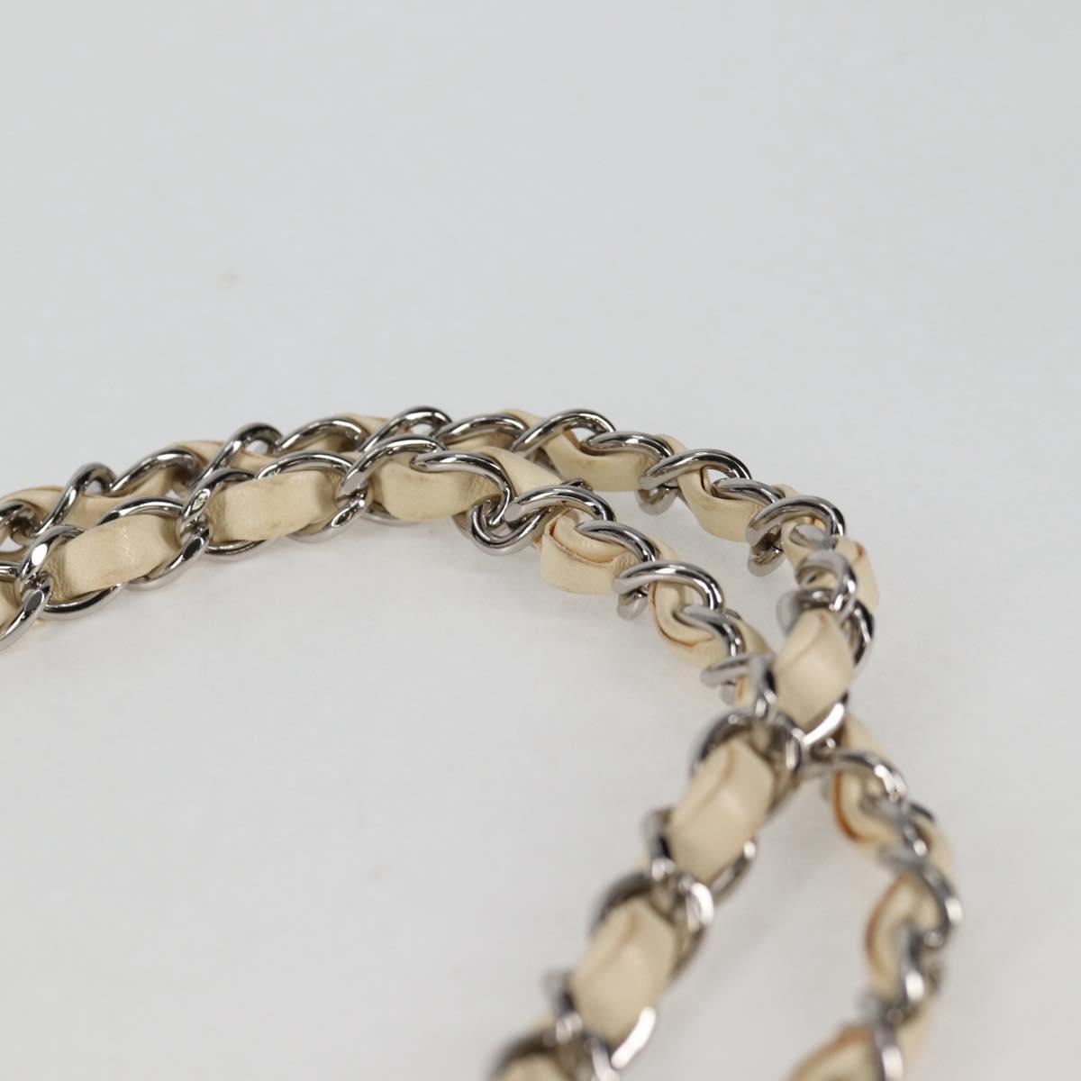 Chanel Matelasse Chain Shoulder Bag Lamb Skin Silver Gold Cc