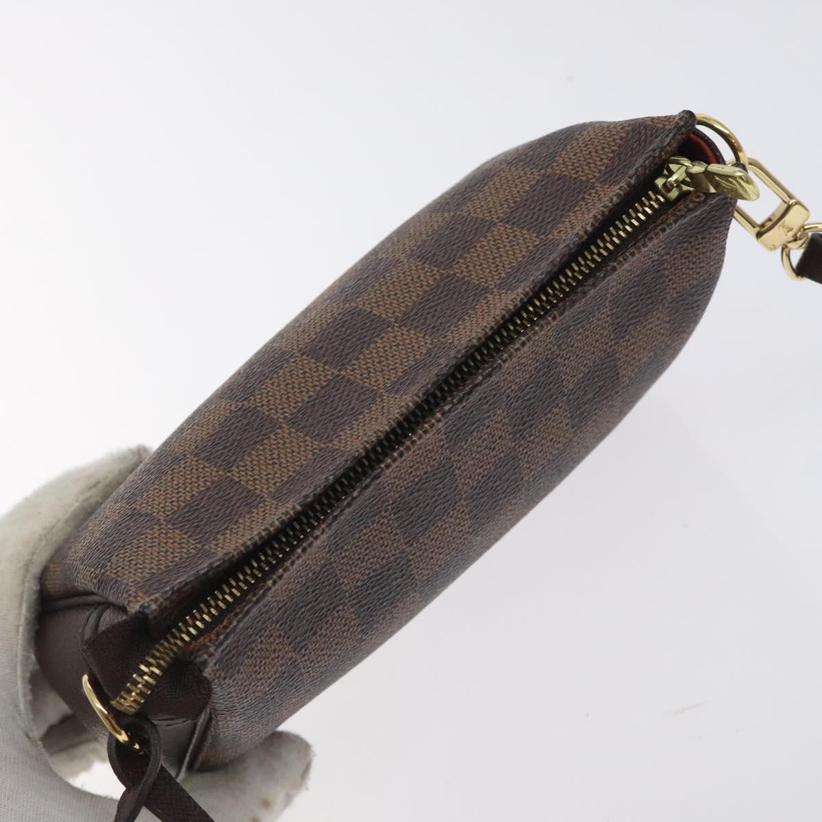 Louis Vuitton Damier Ebene Trousse Makeup Pouch N51982 Lv