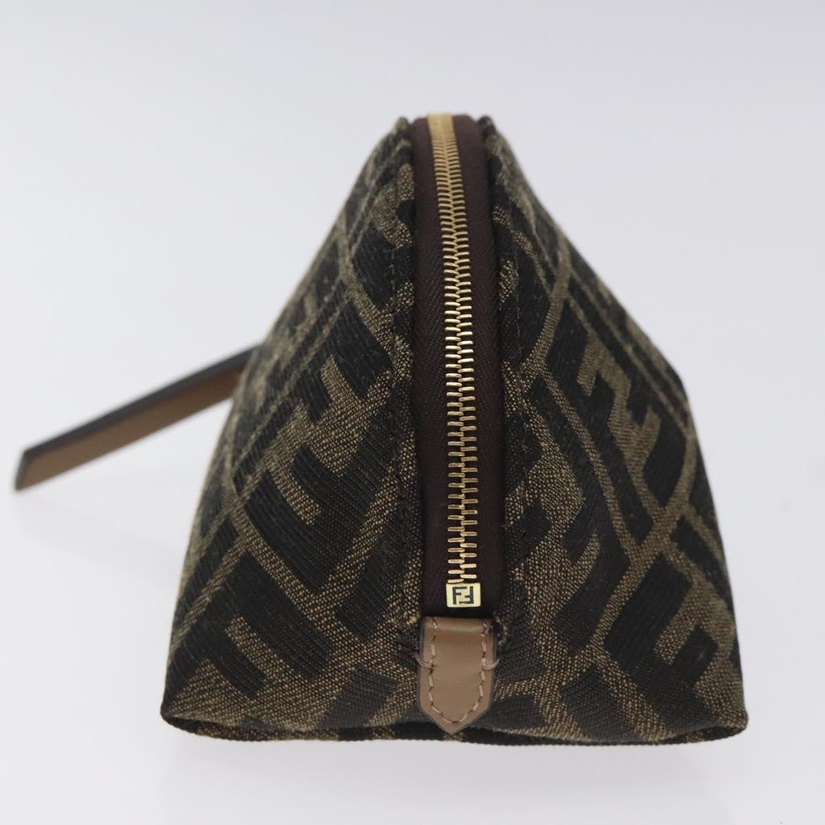 Fendi Zucca Canvas Pouch Black Brown