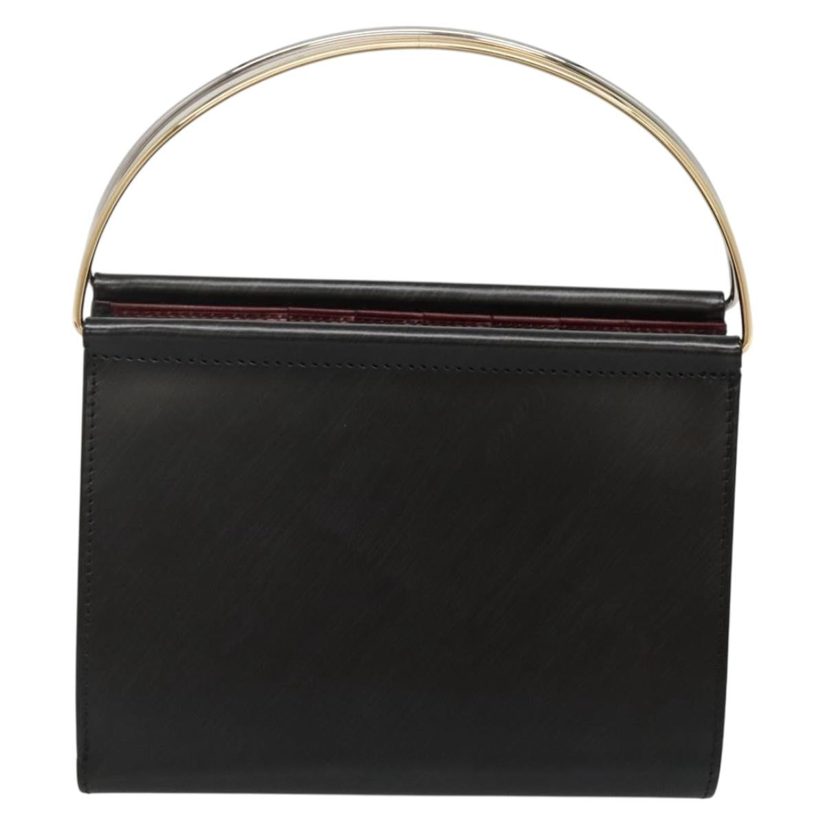 Cartier Trinity Wallet Bag Hand Bag Leather Black