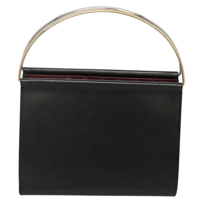 Cartier Trinity Wallet Bag Hand Bag Leather Black