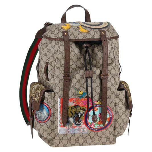 Gucci Gg Supreme Disney Collaboration Backpack Pvc Beige Gold 460029