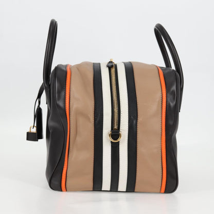Burberry Hand Bag Leather 2WAY Black Gold