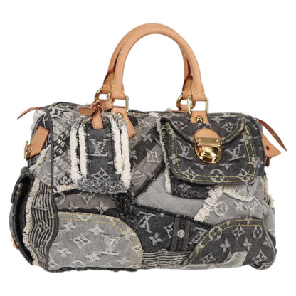 Louis Vuitton Monogram Denim Patchwork Speedy 30 Bag Gray M95381 Lv