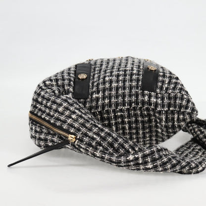 Chanel Girl Chanel Jacket Shoulder Bag Tweed Black White Cc