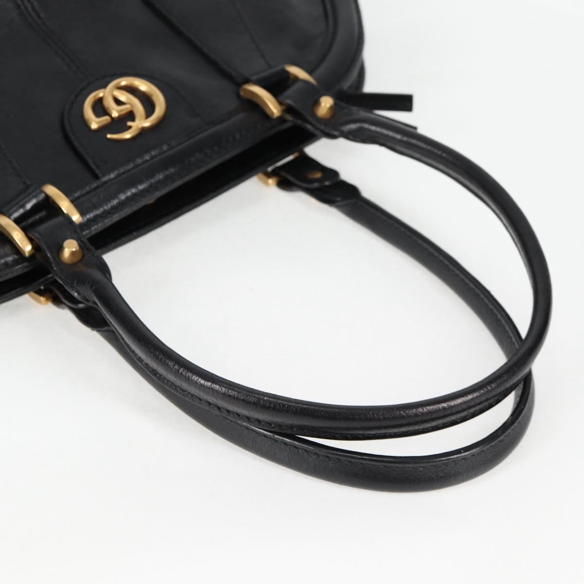 Gucci Gg Marmont Hand Bag Leather Black Gold 515937