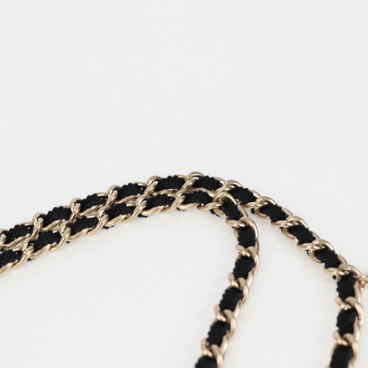 Chanel Chain Matelasse Shoulder Bag Canvas Black Cc