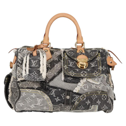 Louis Vuitton Monogram Denim Patchwork Speedy 30 Bag Gray M95381 Lv