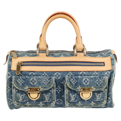 Louis Vuitton Monogram Denim Neo Speedy Hand Bag Blue M95019 Lv