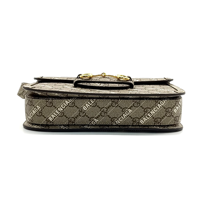 Gucci X Balenciaga Hacker Project 1955 Horsebit Shoulder Bag (602204) (10048220)