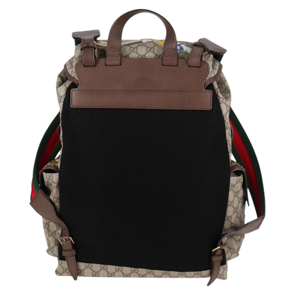 Gucci Gg Supreme Disney Collaboration Backpack Pvc Beige Gold 460029