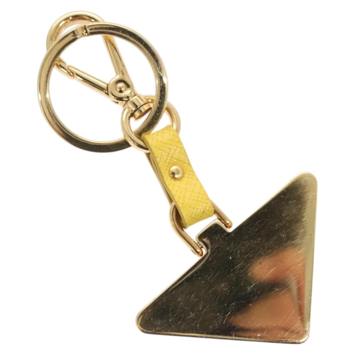 Prada Key Holder Leather Yellow