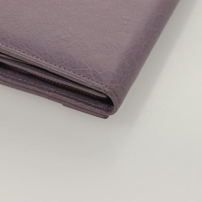 Balenciaga Classic Continental Zip Wallet Leather Purple 253038