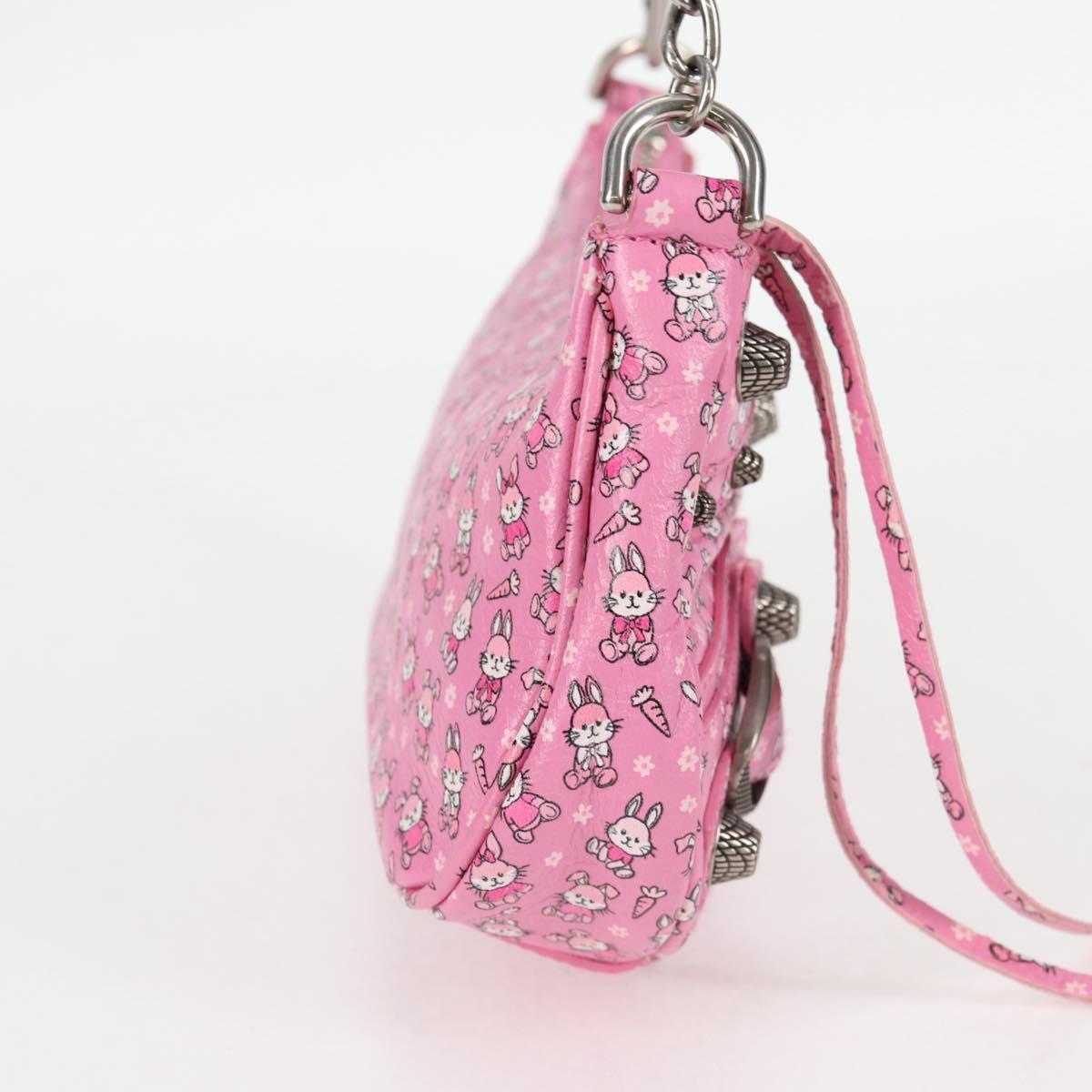Balenciaga Luka Goal Hand Bag Leather 2WAY Pink Silver 695814