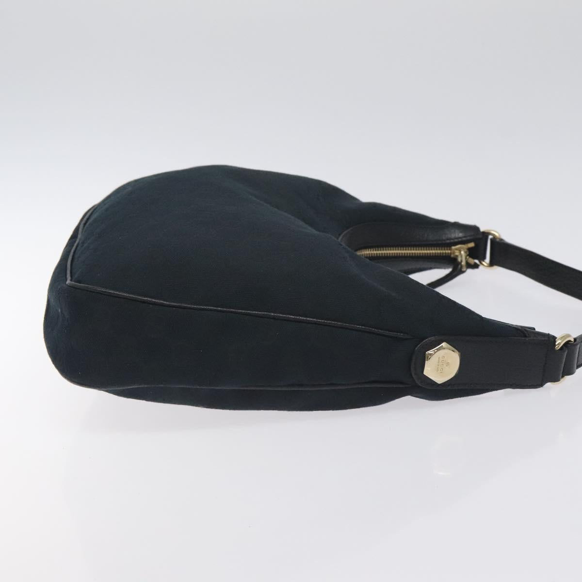 Gucci Gg Canvas Shoulder Bag Black Gold 153010