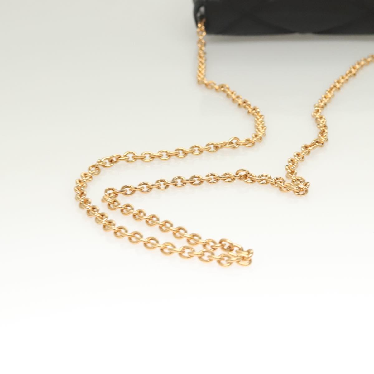 Versace Chain Shoulder Bag Leather Black Gold