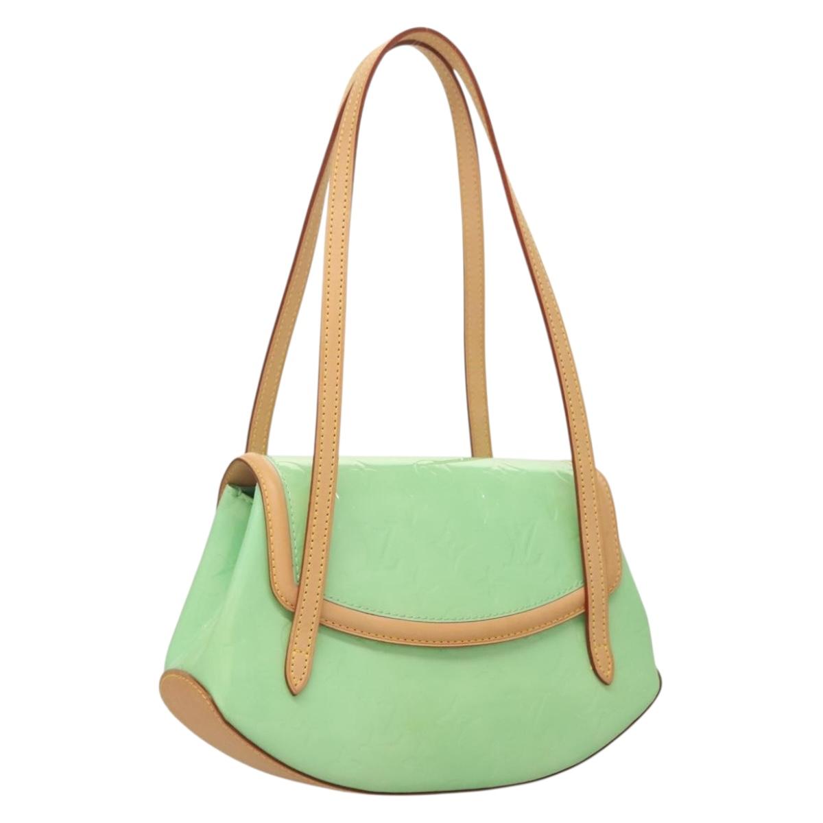 Louis Vuitton Vernis Biscayne Bay Pm Shoulder Bag Peppermint M91289
