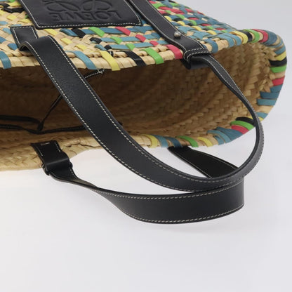 Loewe Basket Bag Large Anagram Bag Raffia Leather Beige Multicolor