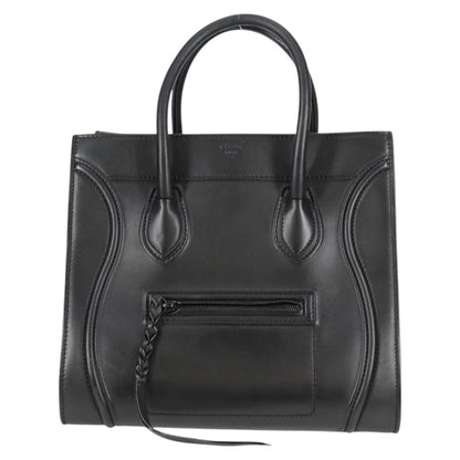 Celine Luggage Phantom Hand Bag Leather Black