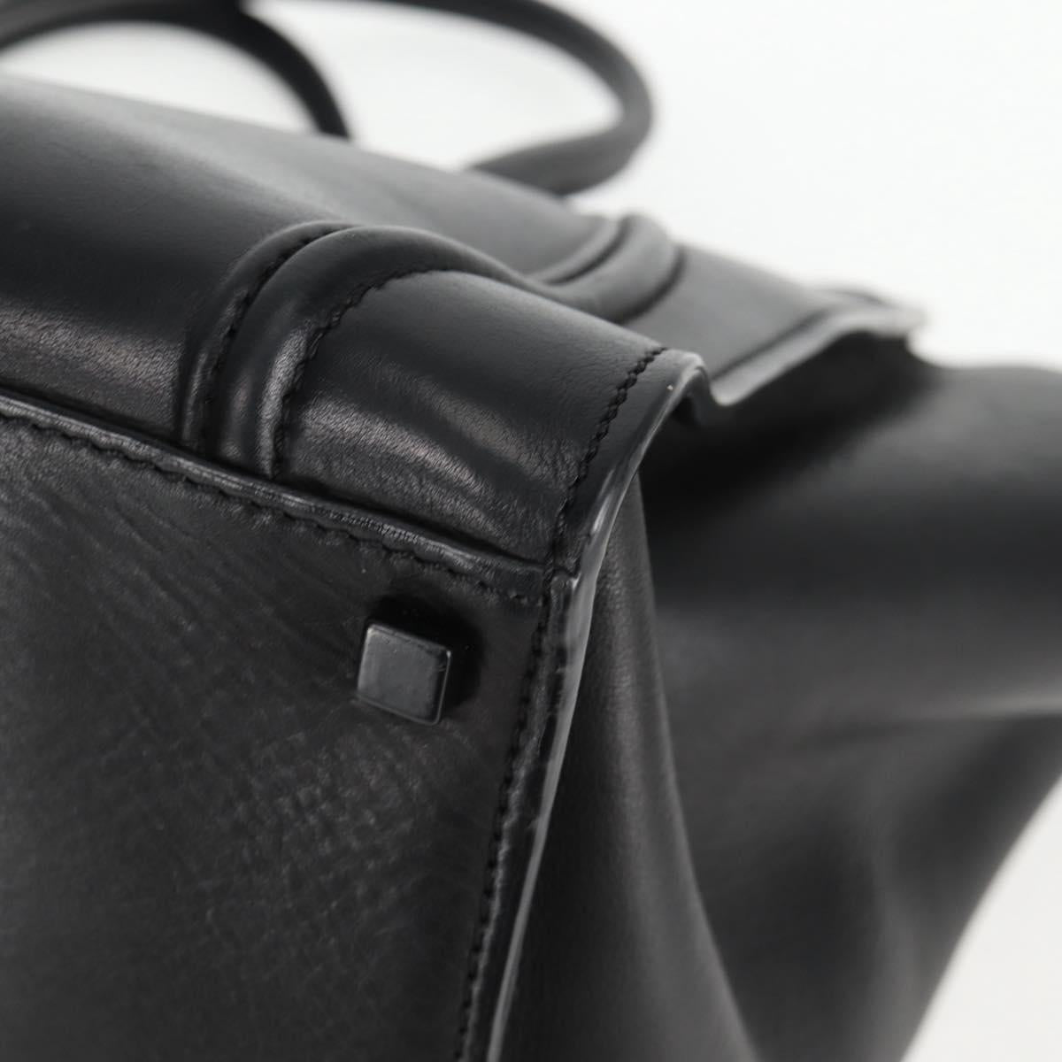 Celine Luggage Phantom Hand Bag Leather Black