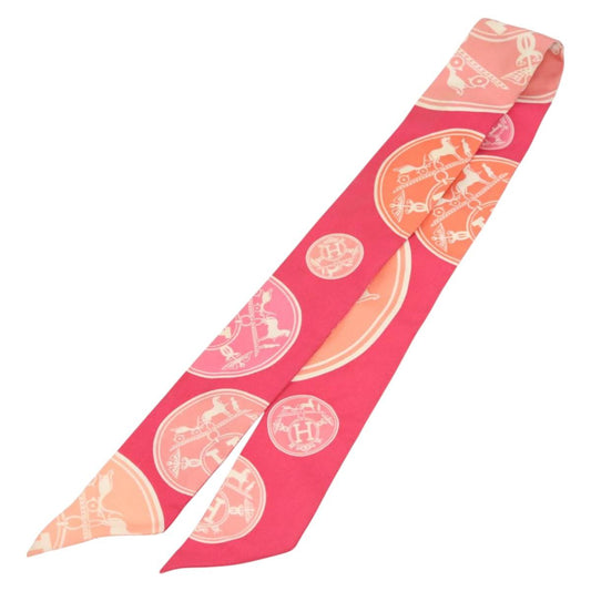 Hermes Twilly Scarf Silk Pink