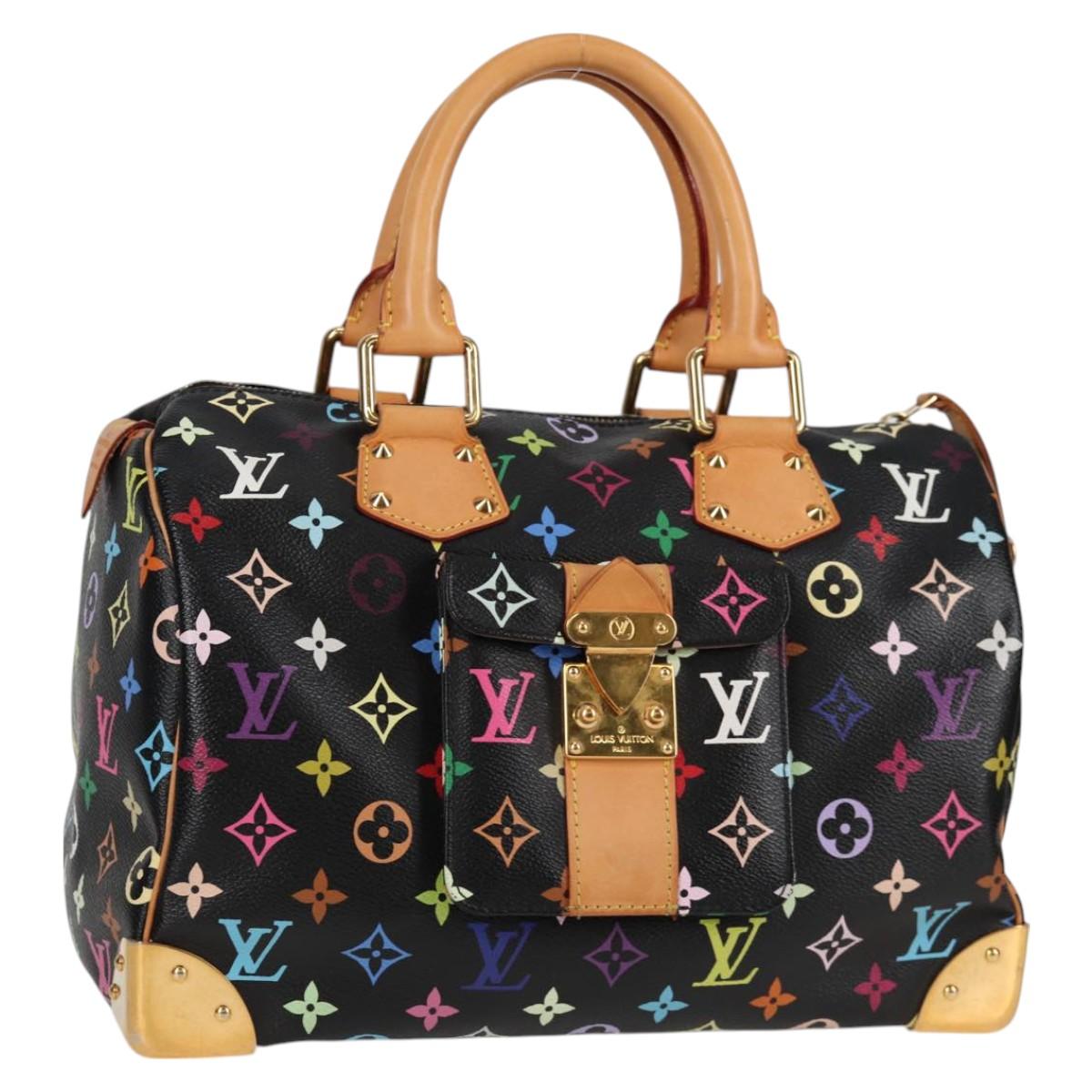 Louis Vuitton Monogram Multicolor Speedy 30 Hand Bag Black M92642