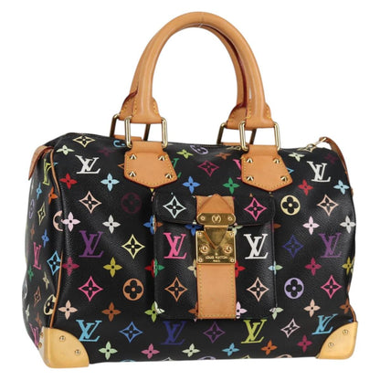 Louis Vuitton Monogram Multicolor Speedy 30 Hand Bag Black M92642