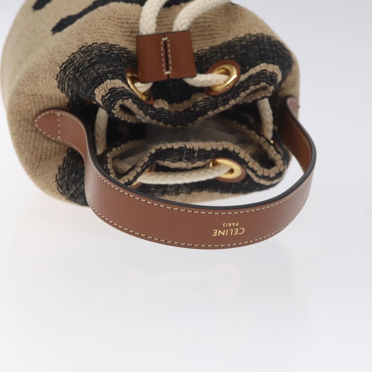 Celine Shoulder Bag Raffia Beige