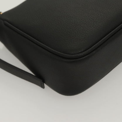 Versace Shoulder Bag Leather Black Gold