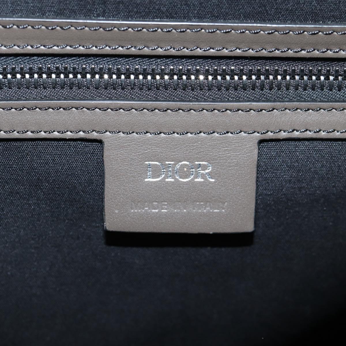 Christian Dior Tote Bag Trotter Canvas Gray Silver