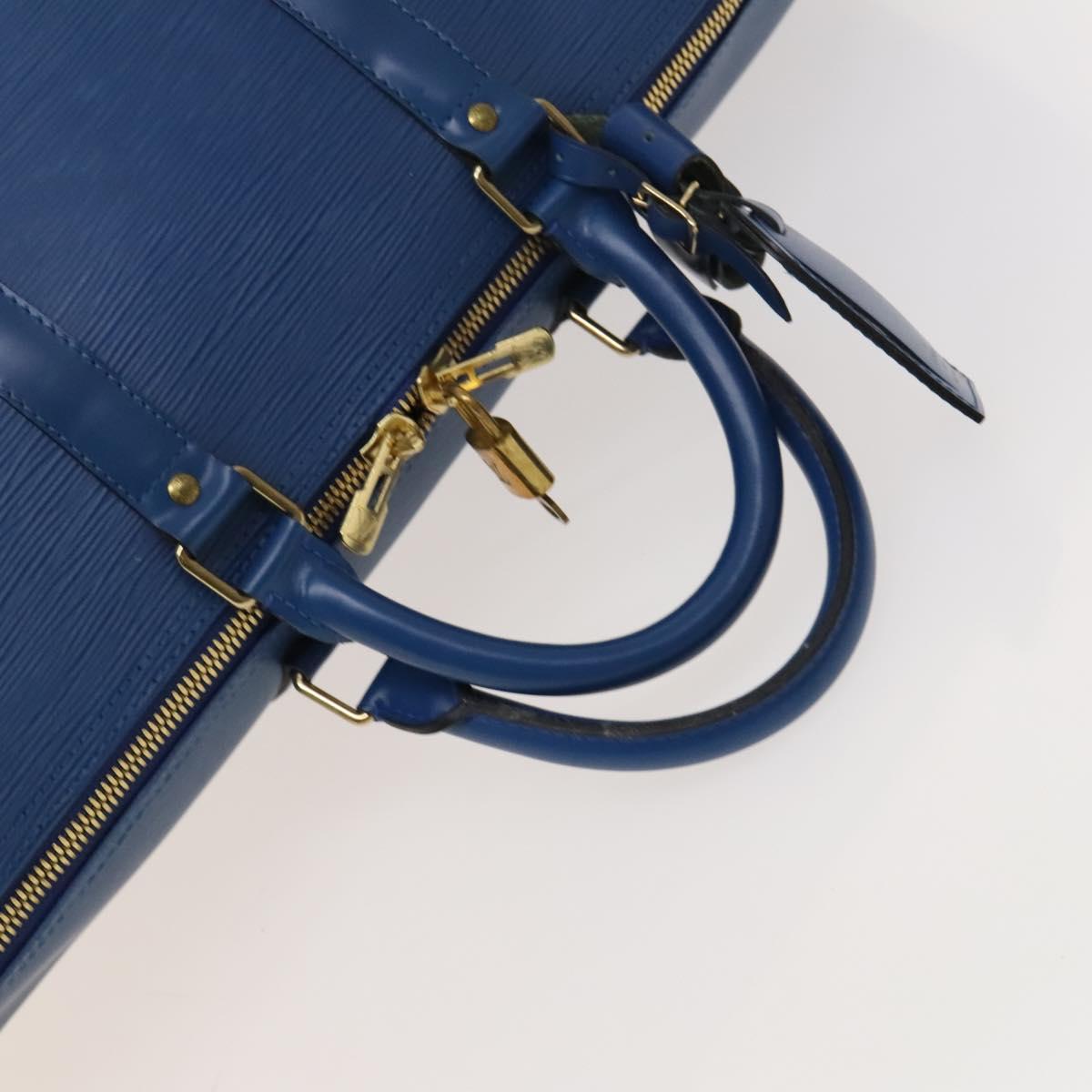 Louis Vuitton Epi Keepall 50 Boston Bag Blue M42965 Lv