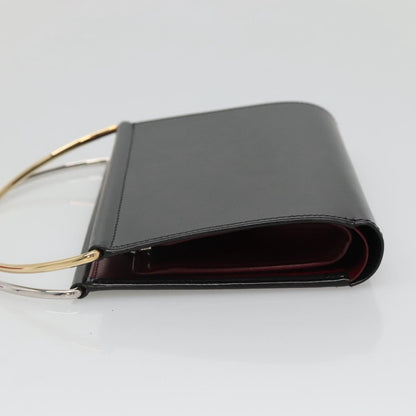 Cartier Trinity Wallet Bag Hand Bag Leather Black
