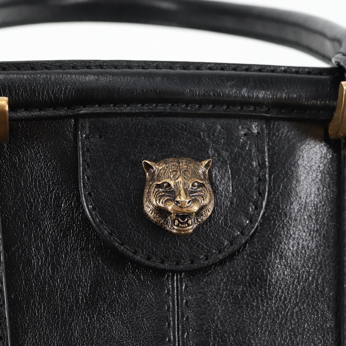 Gucci Gg Marmont Hand Bag Leather Black Gold 515937