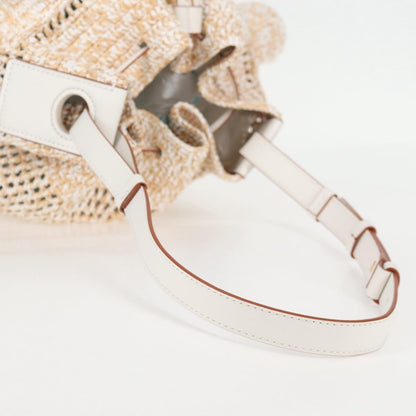 Loewe Sequin Balloon Shoulder Bag Raffia Beige Gold