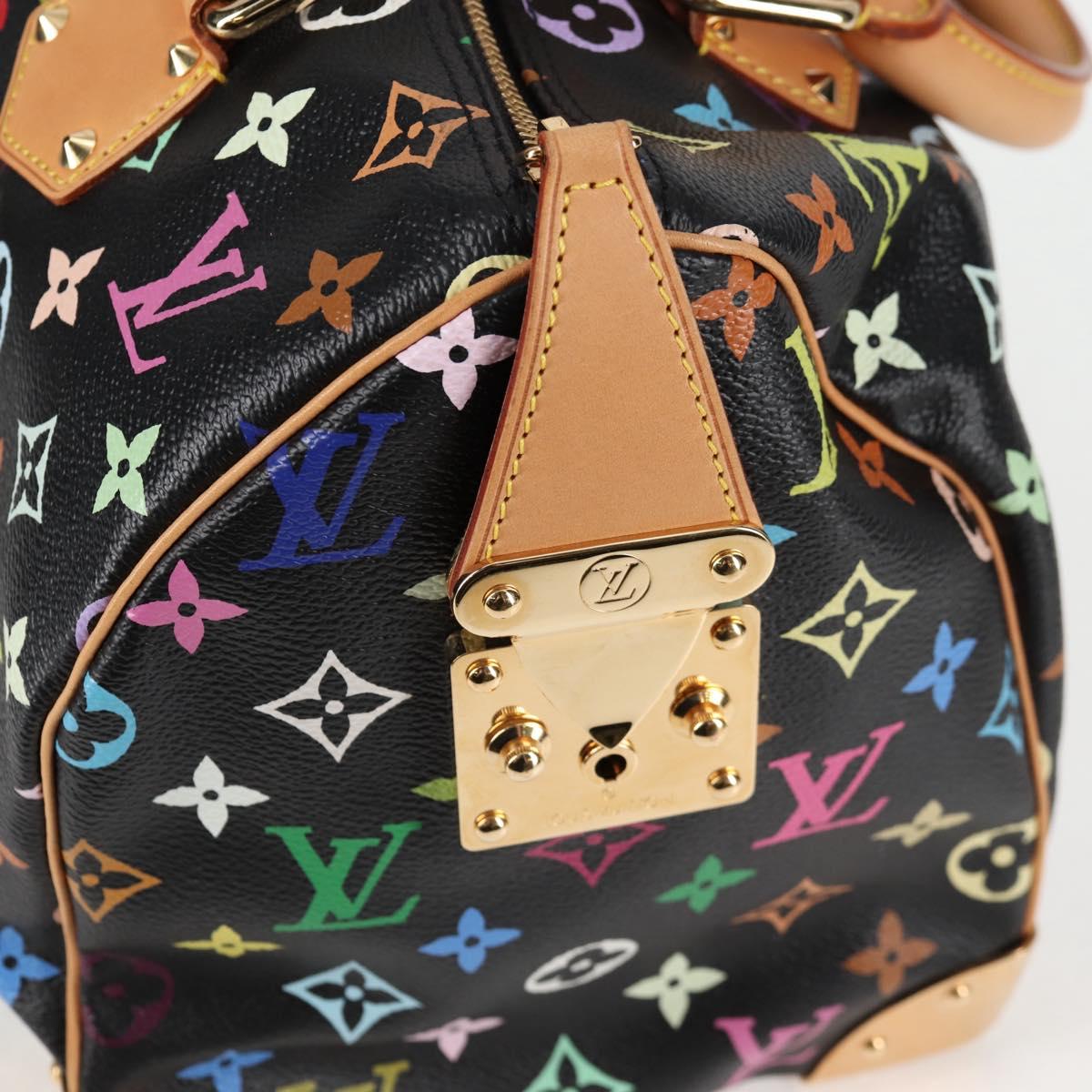 Louis Vuitton Monogram Multicolor Speedy 30 Hand Bag Black M92642