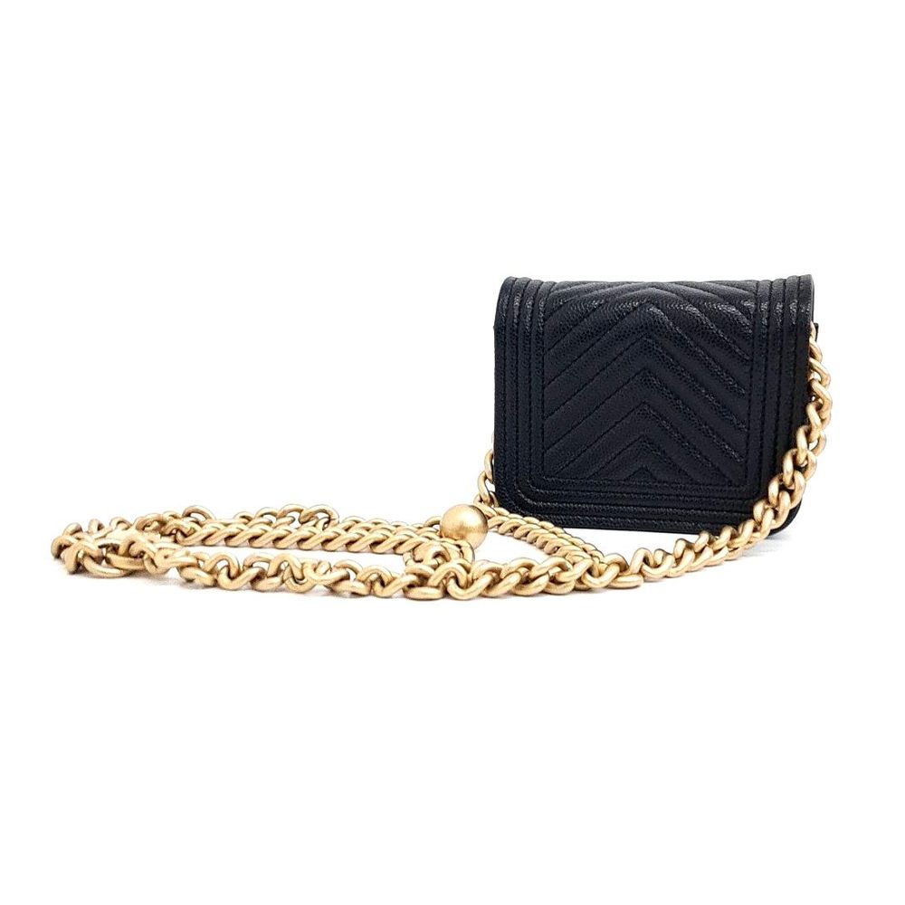Chanel Caviar Boy Chevron Mini Belt Bag (1094576)