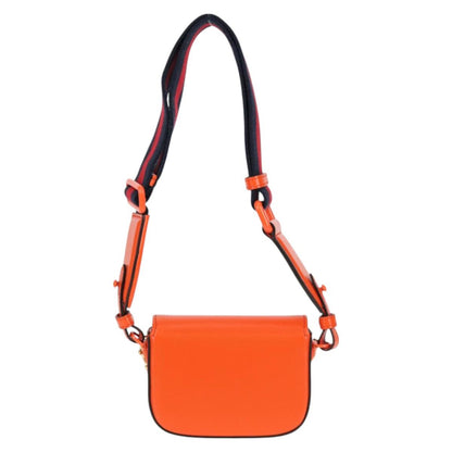 Gucci Sherry Line Shoulder Bag Leather Orange Red Navy 726863