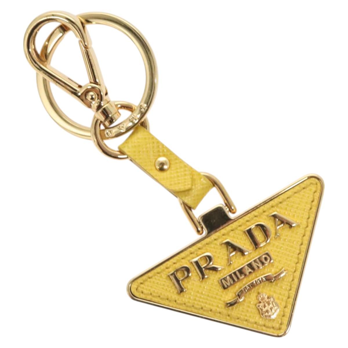 Prada Key Holder Leather Yellow