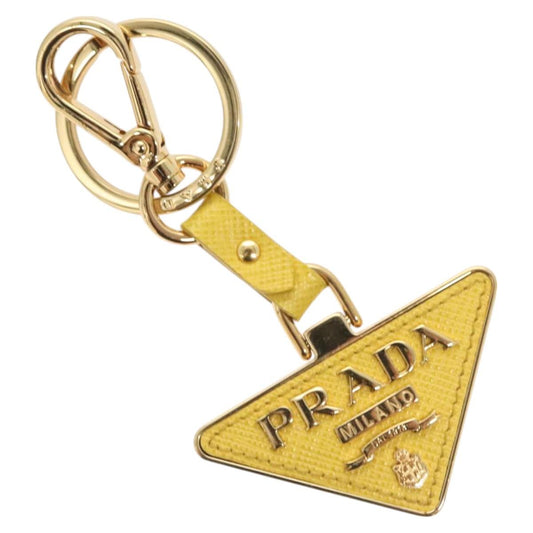 Prada Key Holder Leather Yellow