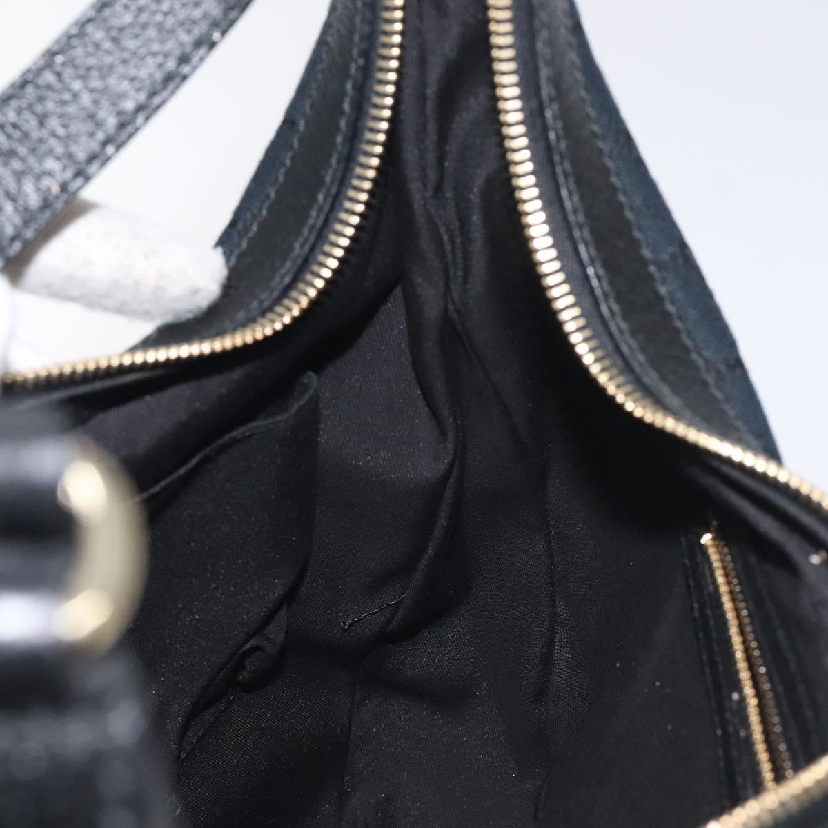 Gucci Gg Canvas Shoulder Bag Black Gold 153010