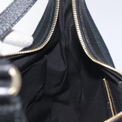 Gucci Gg Canvas Shoulder Bag Black Gold 153010