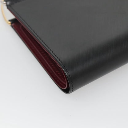 Cartier Trinity Wallet Bag Hand Bag Leather Black