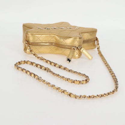 Chanel Matelasse Chain Shoulder Bag Leather Gold Cc