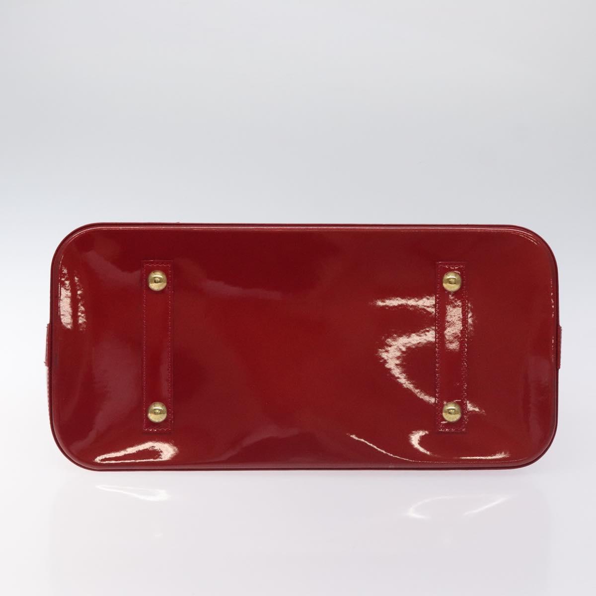 Louis Vuitton Monogram Vernis Alma Gm Hand Bag Pomme D'amour M93596