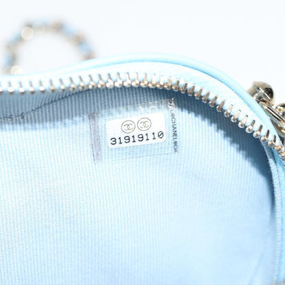 Chanel Matelasse Chain Shoulder Bag Lamb Skin Blue Gold Cc