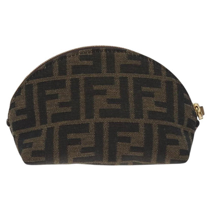 Fendi Zucca Canvas Pouch Black Brown