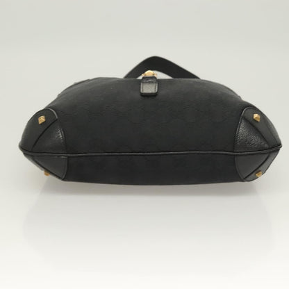 Gucci Gg Canvas Jackie Shoulder Bag Black Gold 120888